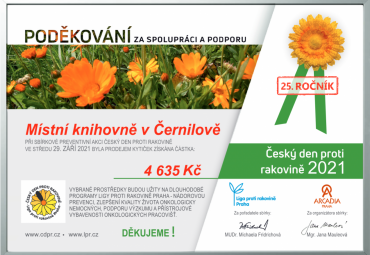 Poděkování za sbírku Český den proti rakovině