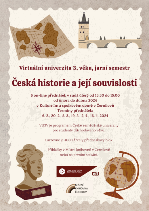 Virtuální univerzita třetího věku v Černilově - České dějiny a jejich souvislosti