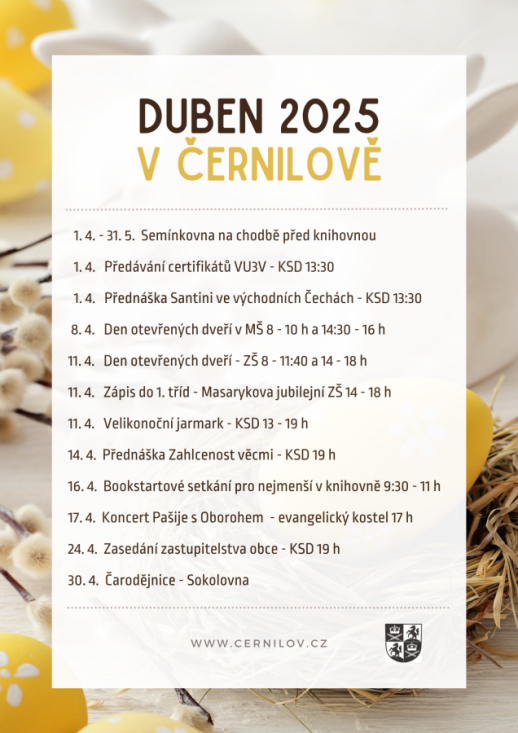 Duben 2025 v Černilově