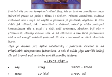 Jóga v KSD v novém roce