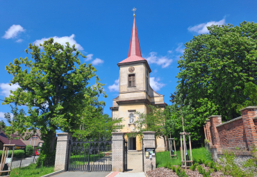 Průběh opravy věže kostela