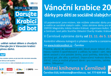 Krabice od bot - dárky pro děti ze sociálně slabých rodin 2022