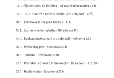 Leden 2026 v Černilově