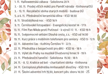 Listopad 2025 v Černilově