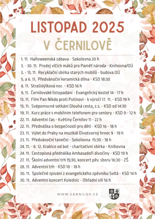 Listopad 2025 v Černilově