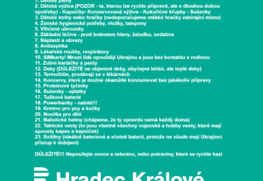 AKTUÁLNÍ POTŘEBY PRO UKRAJINU