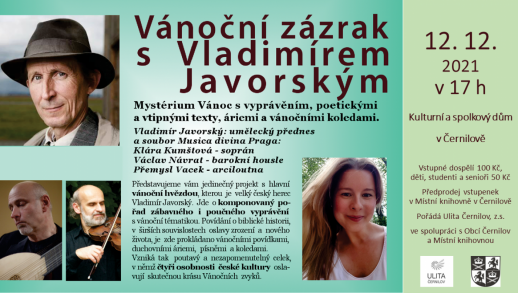 Vánoční zázrak s Vladimírem Javorským 12. 12. KSD Černilov