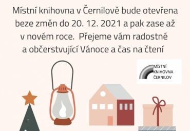 Vánoční provoz místní knihovny
