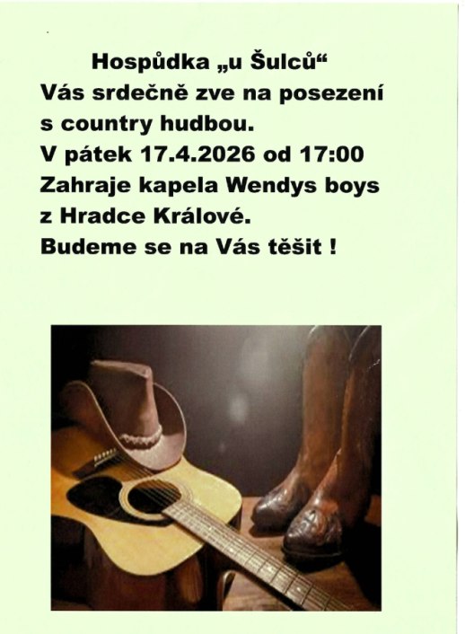 Posezení s country hudbou