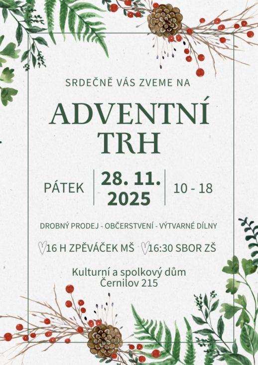 Adventní trh v KSD Černilov