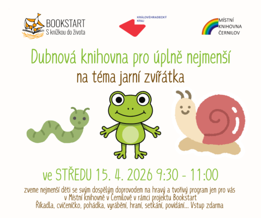 Dubnové bookstartové setkání v knihovně pro nejmenší