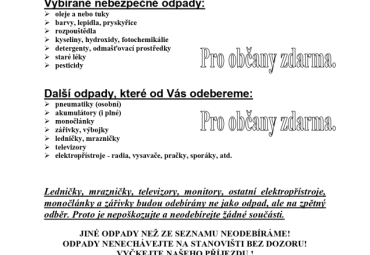 Svoz nebezpečných odpadů