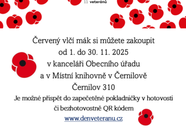 Prodej červených vlčích máků - Den válečných veteránů