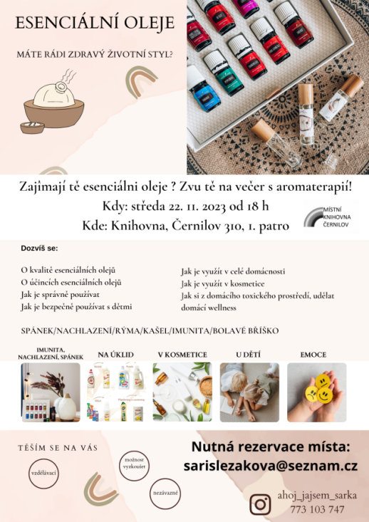 Esenciální oleje - večer s aromaterapií