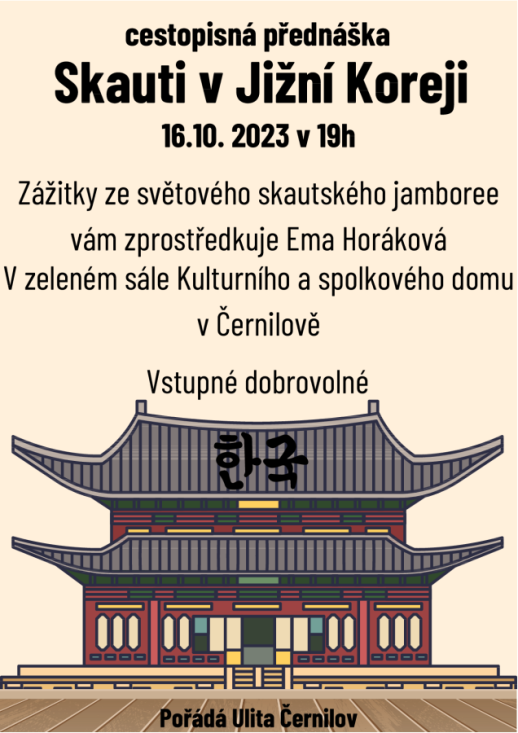 Skauti v Jižní Koreji - cestopisná přednáška