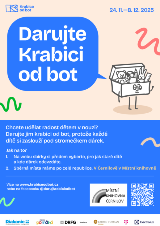 Krabice od bot - dárky pro potřebné rodiny