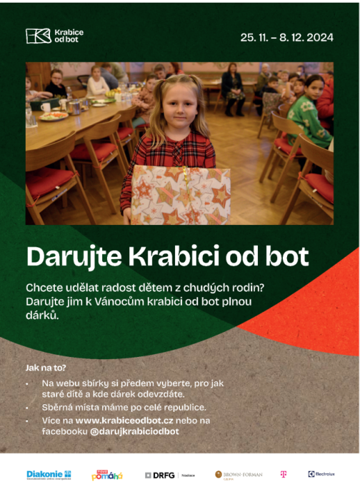 Krabice od bot - sbírka dárků pro děti ze sociálně slabých rodin 