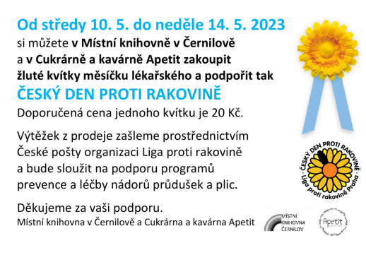 Český den proti rakovině - prodej žlutých kvítků