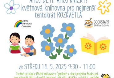 Květnové bookstartové setkání v knihovně pro nejmenší  