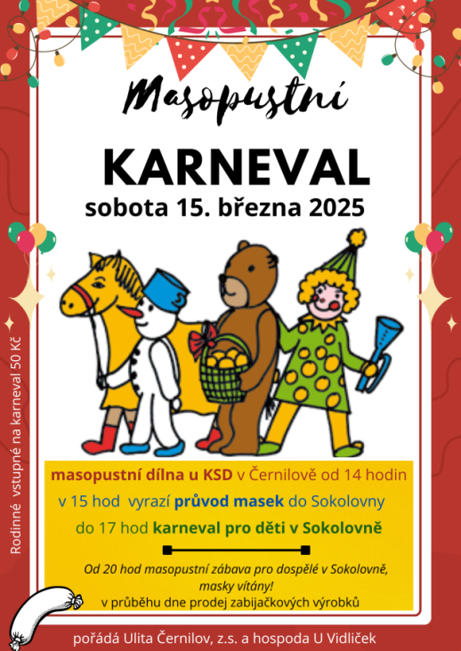 Masopustní karneval a průvod masek