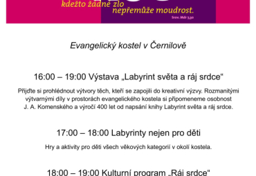 Noc kostelů v evangelickém kostele v Černilově