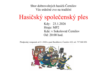 Hasičský ples Černilov