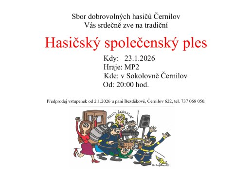 Hasičský ples Černilov