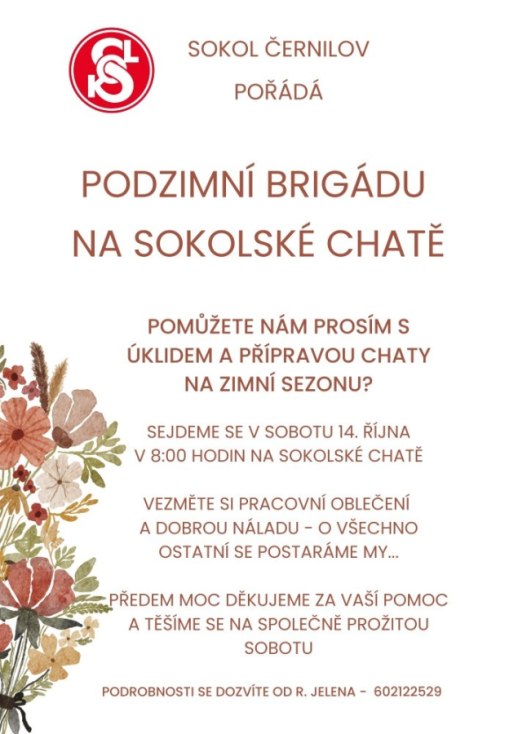 Podzimní brigáda na Sokolské chatě