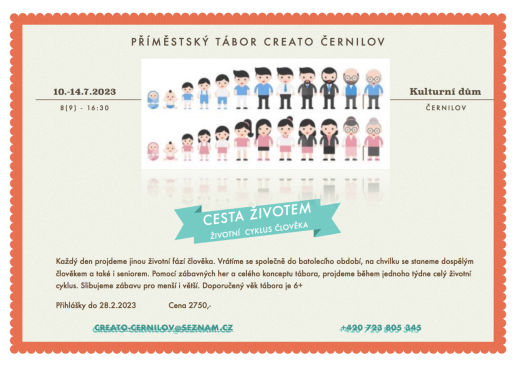 Letní příměstský tábor pro děti v KSD Černilov 10. - 14. 7. 2023