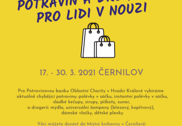 Sbírka potravin a drogerie pro lidi v nouzi