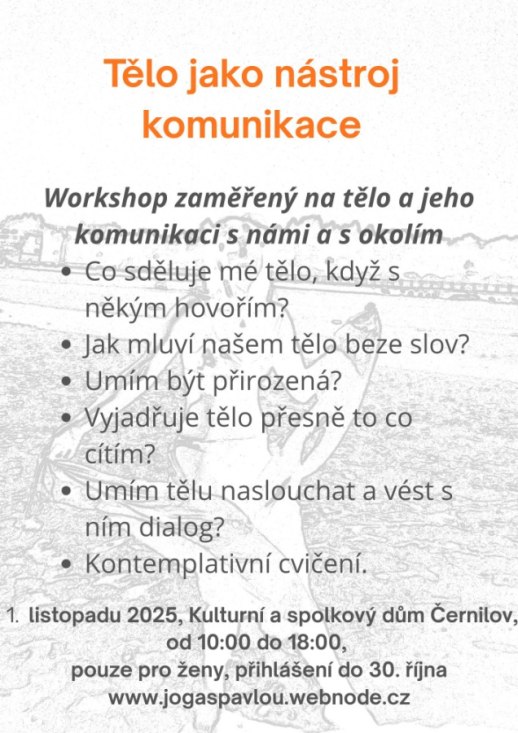 Workshop Tělo jako nástroj komunikace