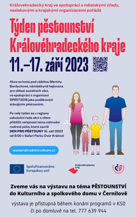 Týden pěstounství v Královéhradeckém kraji a výstava v KSD Černilov