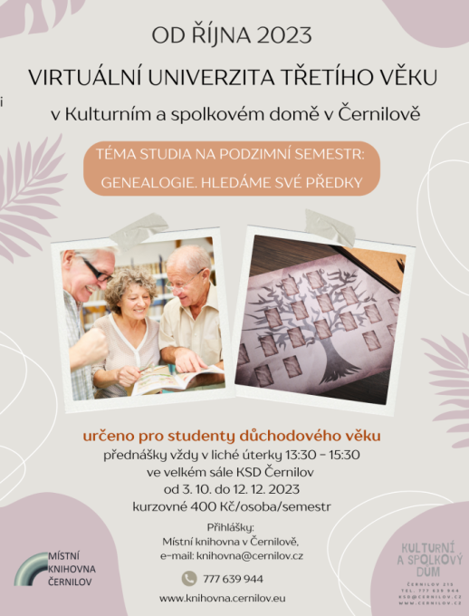 Zahajovací setkání Virtuální univerzity třetího věku