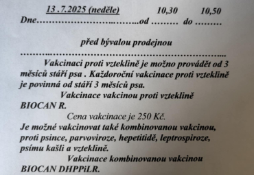 Vakcinace proti vzteklině Bukovina