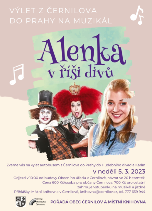 Výlet na muzikál Alenka v říši divů 5. 3. 2023 Praha