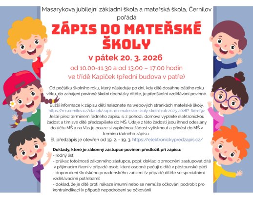 Zápis do mateřské školy