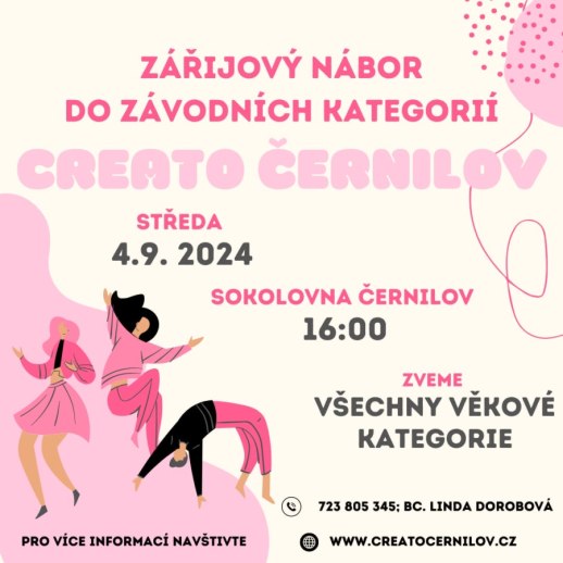 Nábor nových členů Creato Černilov 