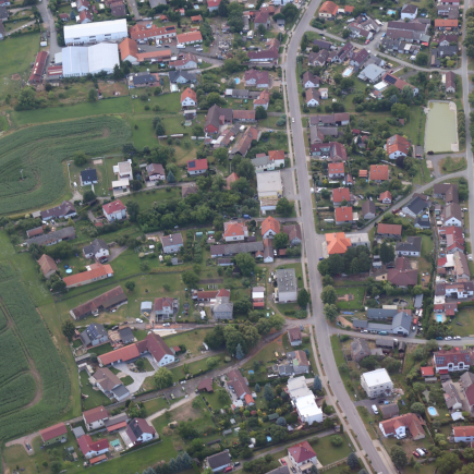 Černilov z výšky 7. 7. 2025