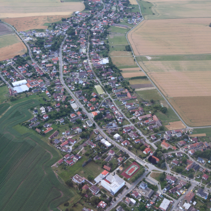 Černilov z výšky 7. 7. 2025