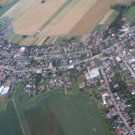 Černilov z výšky 7. 7. 2025