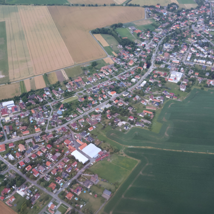 Černilov z výšky 7. 7. 2025