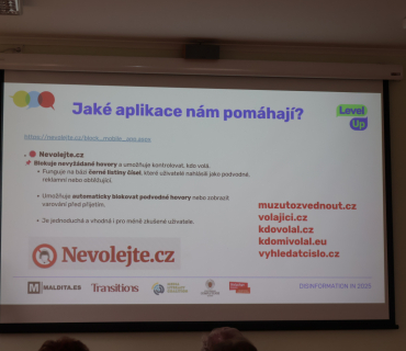 Kondiční kurz ovládání chytrého telefonu a bezpečnost v on-line prostoru