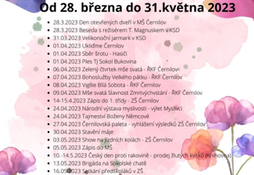 Kalendárium akcí v Černilově